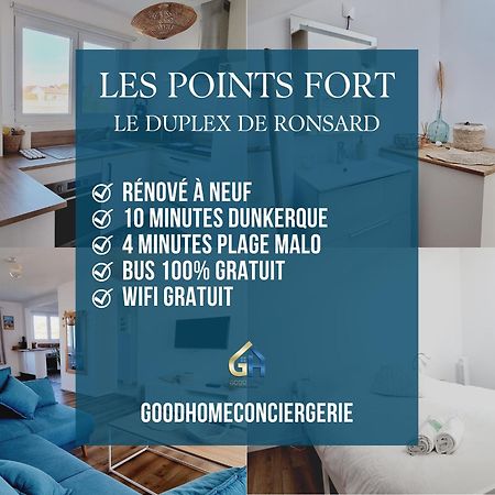 *Le Duplex De Ronsard*Plage Et Centre-Ville Dunkirk المظهر الخارجي الصورة