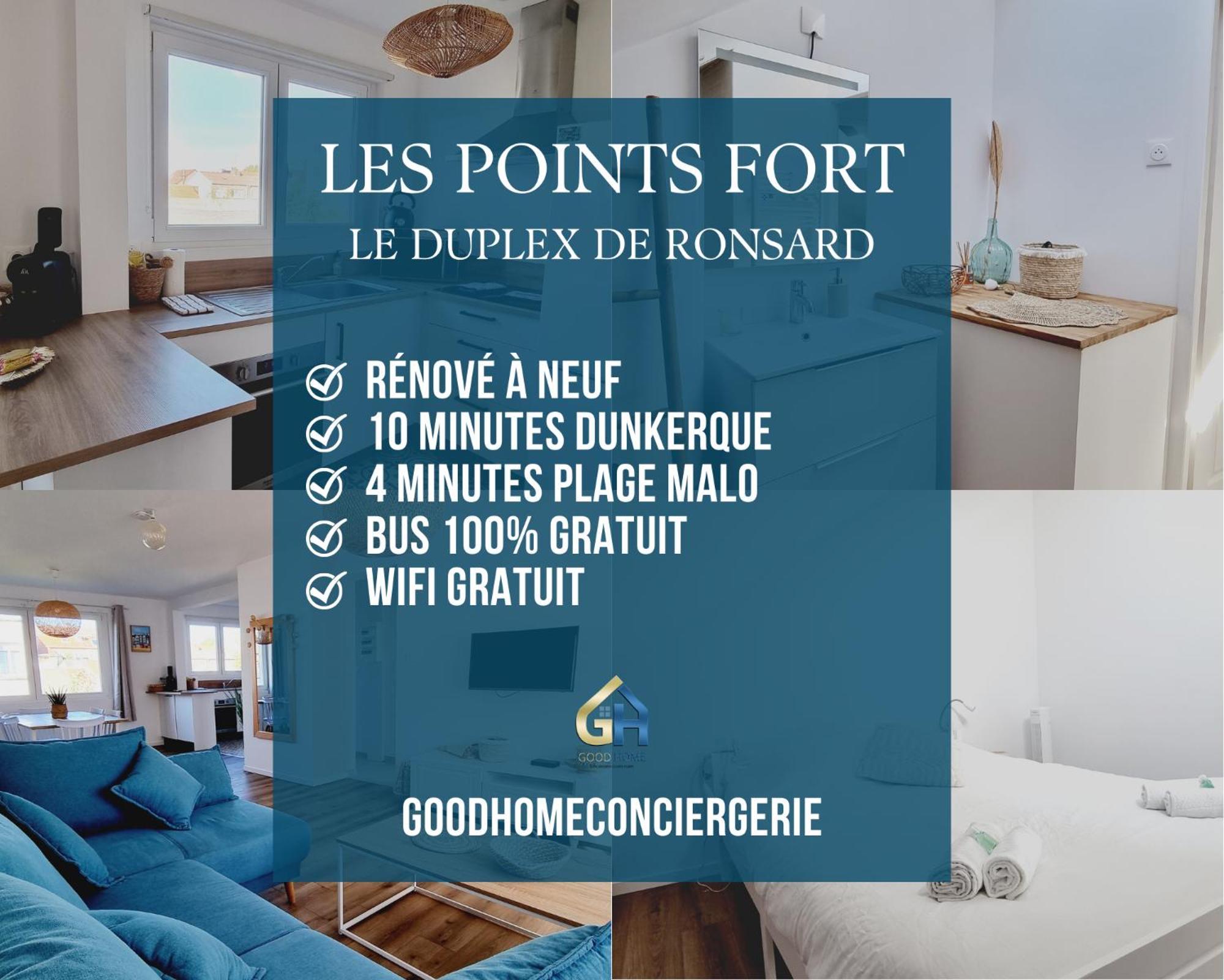 *Le Duplex De Ronsard*Plage Et Centre-Ville Dunkirk المظهر الخارجي الصورة